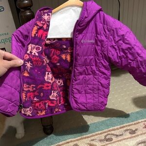 Columbia Kids' Vibrant Purple, fully lined & reversible Puffer Jacket